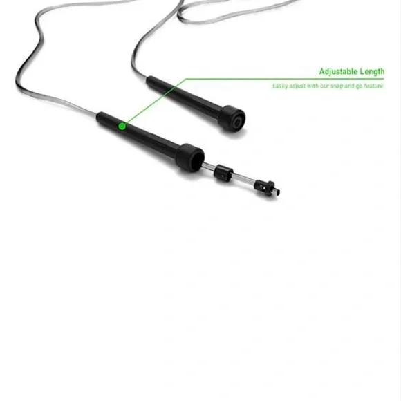 🆕 Black Adjustable Jump Rope by Mind Reader - Picture 2 of 3